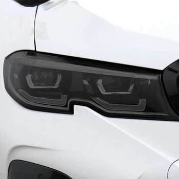 2 броя За BMW 3 Series G20 G21 2020 2021 Автомобили на Прожекторите Цвят Черен Прозрачен Защитен Филм Защитен Стикер От TPU Аксесоари