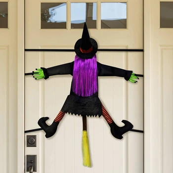 2022 Нов Вещица Хелоуин Кукла Двор Вещица Катастрофи В Дърво Хелоуин Украса Играчки, Забавни Вратата На Верандата Дърво Декори