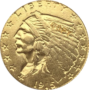 24-Килограммовая позлатен копие монети 1915 г. на стойност 2,5 долара под формата на индийската половин Орел
