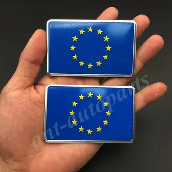 2x ЕС Знаме на Европейския Съюз Автомобилна Емблема на Иконата на Мотоциклет Стикер Стикери Обтекател