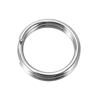 Doreen Box Прекрасни разрязващи пръстени от неръждаема стомана, в сребърен цвят, 7 мм, се продават партида от 500 броя (B17924)