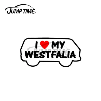 JumpTime 13x3 см За Лого I Love Westfalia, Водоустойчив Забавни Автомобилни Стикери Стикер За Хладилник, Мотоциклет, JDM, Защита на Вратата на Колата