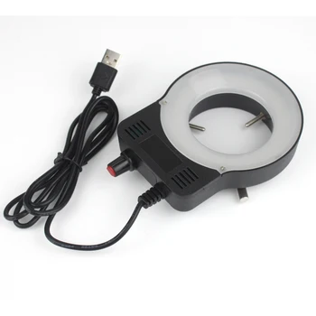 LED USB Изход Регулируема DC 5 В Бестеневой Околовръстен Лампа Iluminator За Промишлени Стереомикроскопа Промишлено Помещение