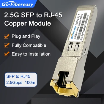 SFP Модула за RJ-45 2,5 Gbit/с Меден 100 М 2,5 GBASE-T SFP Влакна Модул на Радиоприемник, който е Съвместим с ключ Ethernet Cisco/Mikrotik, Netgear