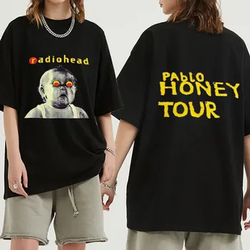 Vintage Рядко!! Тениска Radiohead Pablo Honey Tour, Топ Размер, Тениска С Кръгло Деколте, Модерни Ежедневни Тениски С Високо Качество С Принтом, Градинска Облекло