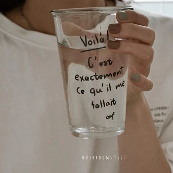 Визуален Ефект Пълен Сметка На Videoblog Стрелба Прости Френски Букви От Слама Чаша Чаша За Вода, Чаша За Мляко, Чашата За Кафе С Голям Капацитет