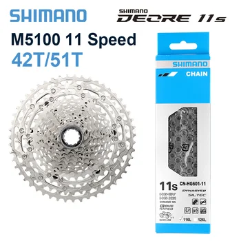 Касета Shimano Deore CS-M5100 11S 42T 51T МТБ 11V Определени групи HG601 Писта за Планинско колоездене 11S Храповик KMC X11 Велосипедни Вериги