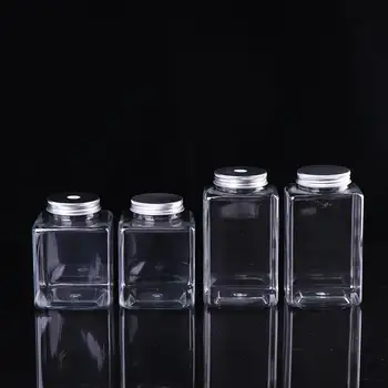 Контейнери пластмасови бутилки за ДОМАШНИ любимци 500ML устранимые със сребърни капаци капаци за сок