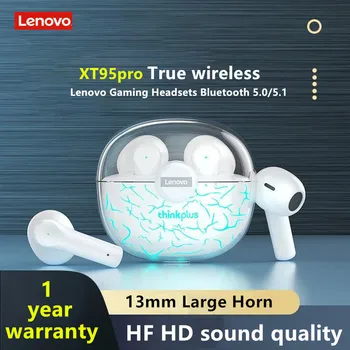 Новото Поколение на Lenovo XT95 Pro Personality Светещ Версия на TWS Bluetooth Слушалка HI FI Стерео Спортна Водоустойчива Детска Слушалки