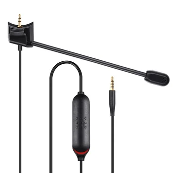 Удължител Заменяеми OFC кабел С Външна Стрела Микрофон Превключвател за Изключване на звука на Микрофона За слушалки Bose QuietComfort QC45 QC 45
