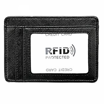 Чантата за Носене За Пари RFID Заключване Тънък Минималистичен Притежателя на Кредитната Карта Малки Джобни Портмонета за Мъже И Жени